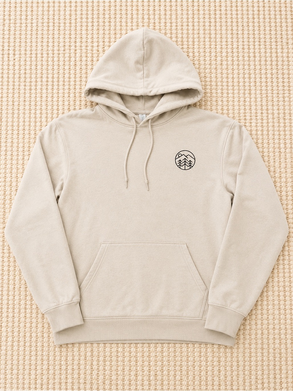 Bend Oregon Hoodie Jerzees NuBlend Pullover Sweatshirt Size Large Beige